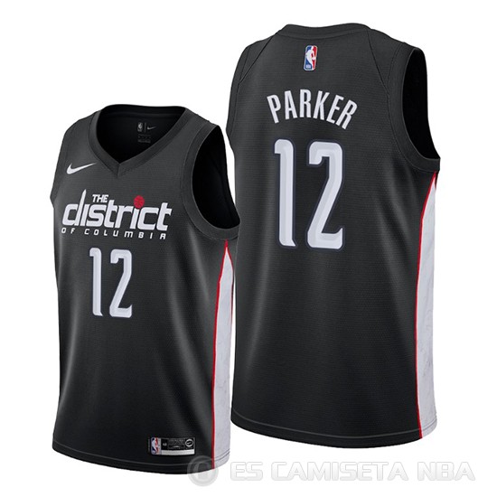 Camiseta Jabari Parker #12 Washington Wizards Ciudad Negro - Haga un click en la imagen para cerrar
